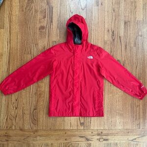 The North Face HyVent Windbreaker Hooded Rain Jacket in Red size L Boys